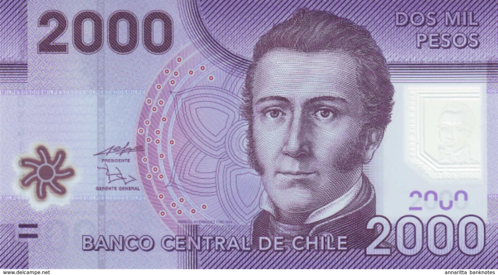 CHILE 2000 PESOS 2009 P-162 UNC [ CL162 ] - Chile