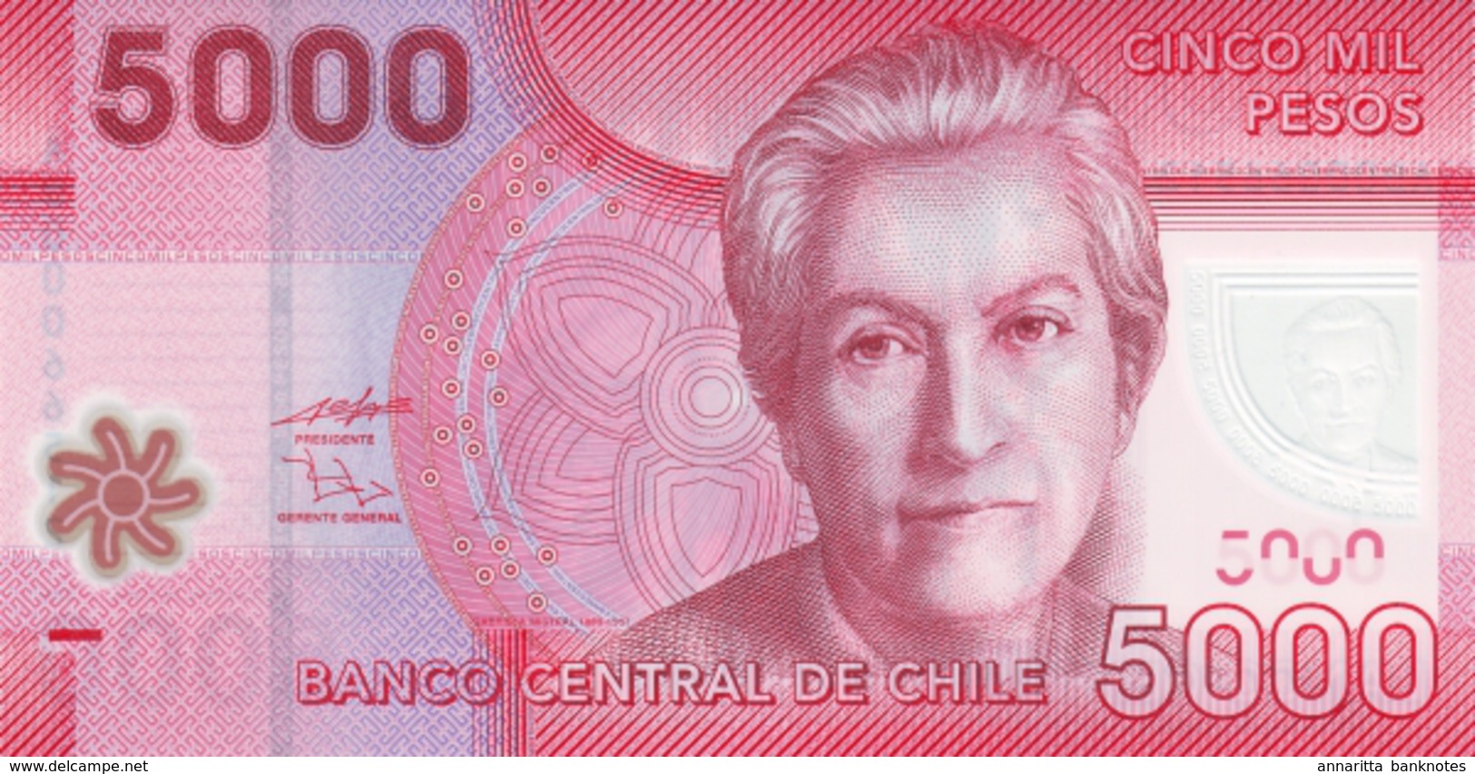 CHILE 5000 PESOS 2009 P-163a UNC [CL298a] - Chili