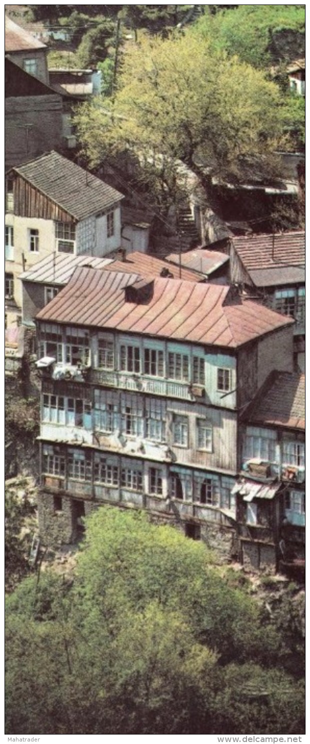 Georgia - Tbilisi - The Old Town - Long Postcard 21.3x9 Cm - Géorgie