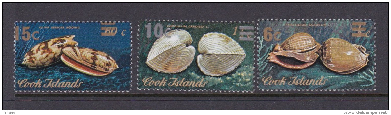 Cook Islands SG 646-481 979 Shells Surcharged MNH - Cookeilanden