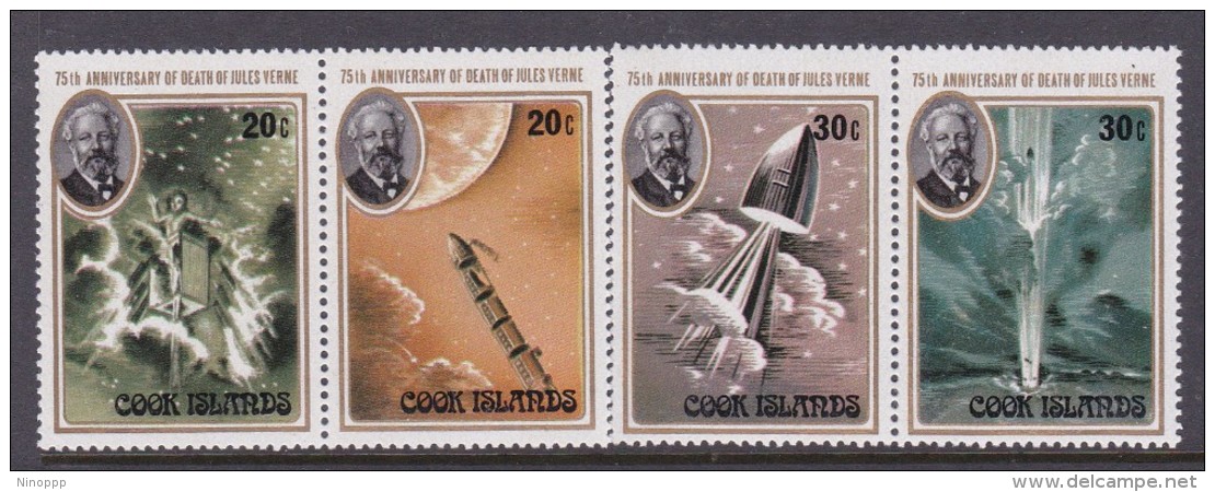 Cook Islands SG 708-11 1980 75th Anniversary Of The Death Of Jules Verne MNH - Cookeilanden