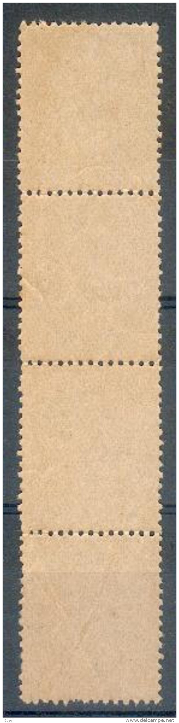 France - 1902 - Type Blanc ( Bande De 4 Verticale Type IA ) 1c. Gris- Y&T N° 107 ** Neuf ( Sans Charnière ) - 1900-29 Blanc