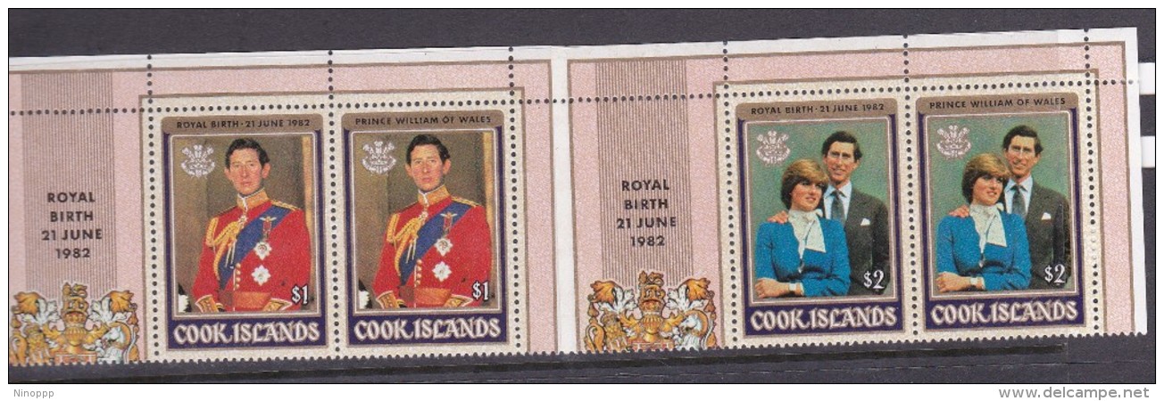 Cook Islands SG 838-41 1982 Royal Birth MNH - Cook Islands