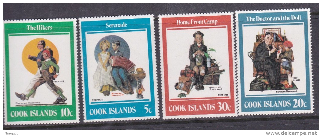 Cook Islands SG 848-851 1982 Norman Rockwell MNH - Cook Islands