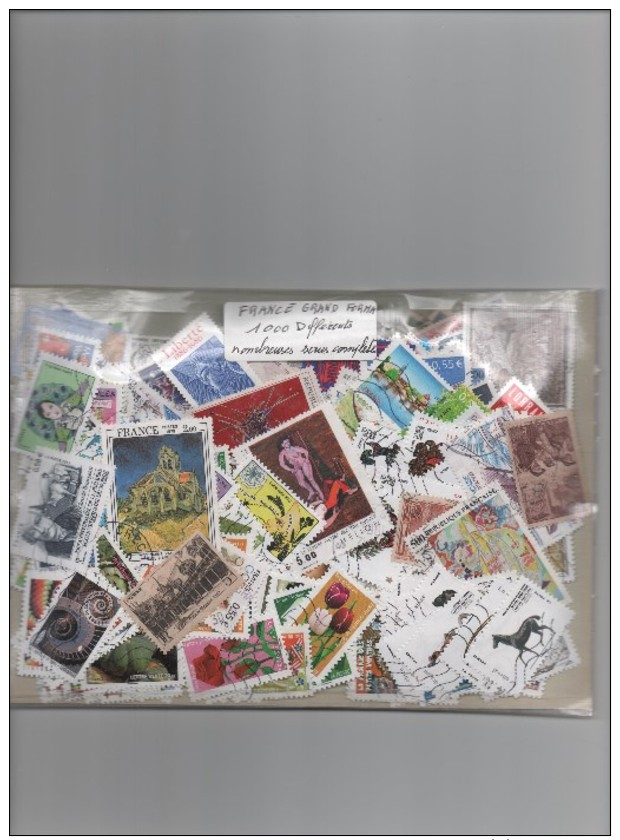 FRANCE  G F 1000  DIFFERENTS - Vrac (min 1000 Timbres)