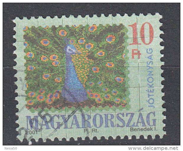 Hongarije 2001 Mi Nr  4697  Pauw, Peacock - Used Stamps