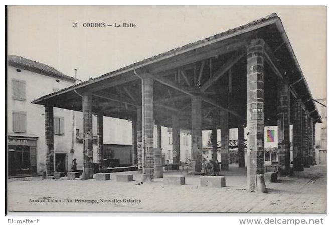 CPA Tarn Non Circulé Cordes Marché La Halle - Cordes