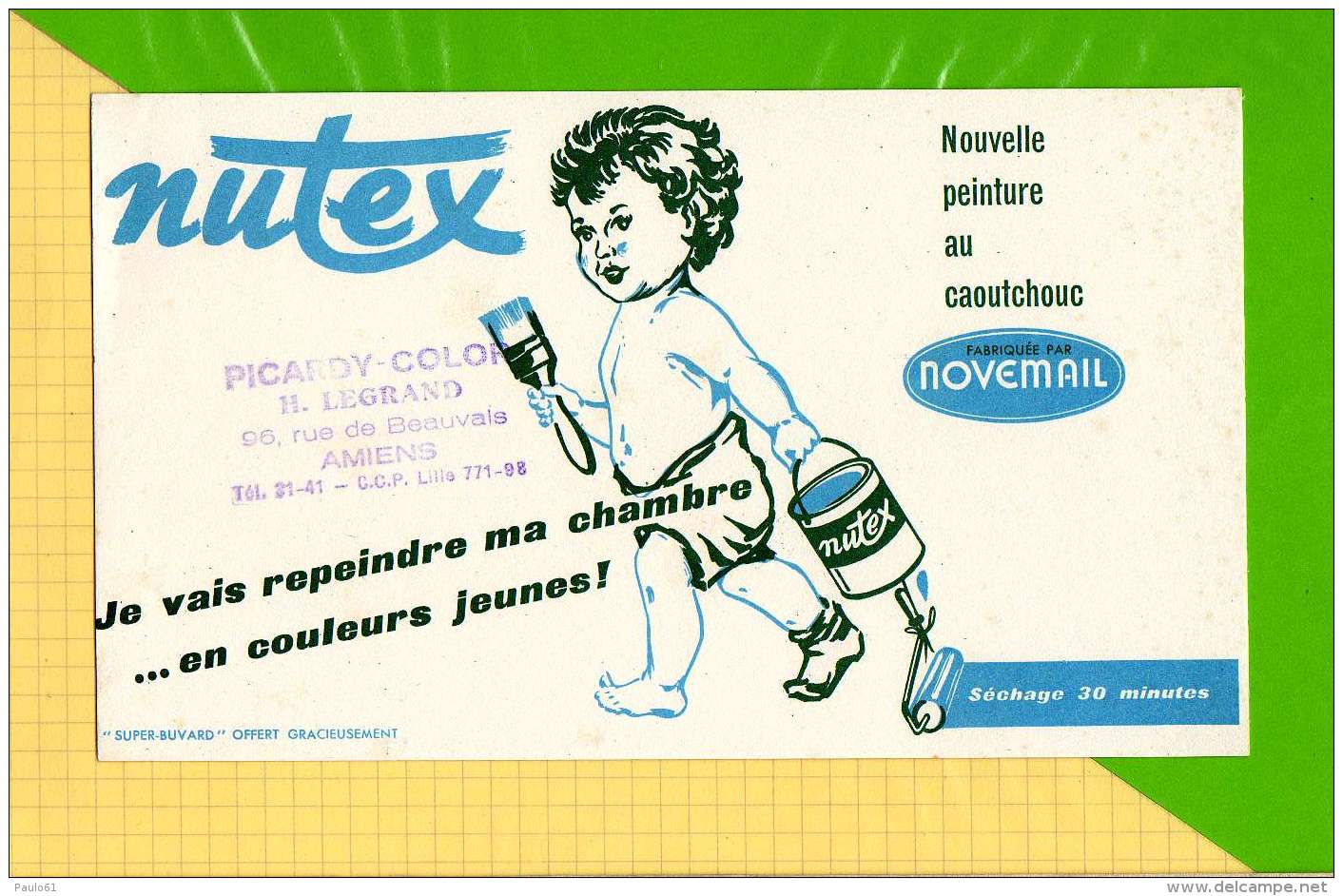 BUVARD &amp; Blotting Paper : Novemail NUTEX  En Couleurs Jeunes - Farben & Lacke