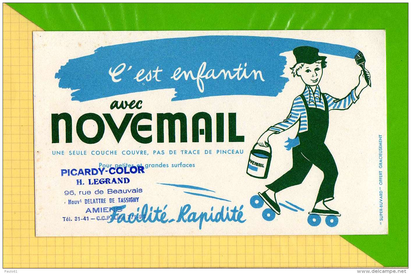 BUVARD &amp; Blotting Paper : Novemail NUTEX C'est Enfantin Patin A Roulettes - Vernici