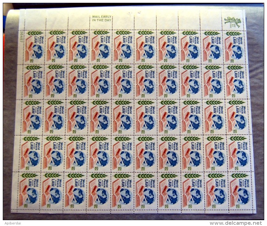 USA - 1975 World Peace Of Law - Sheet Of 50 Stamps ** MNH - Sheets