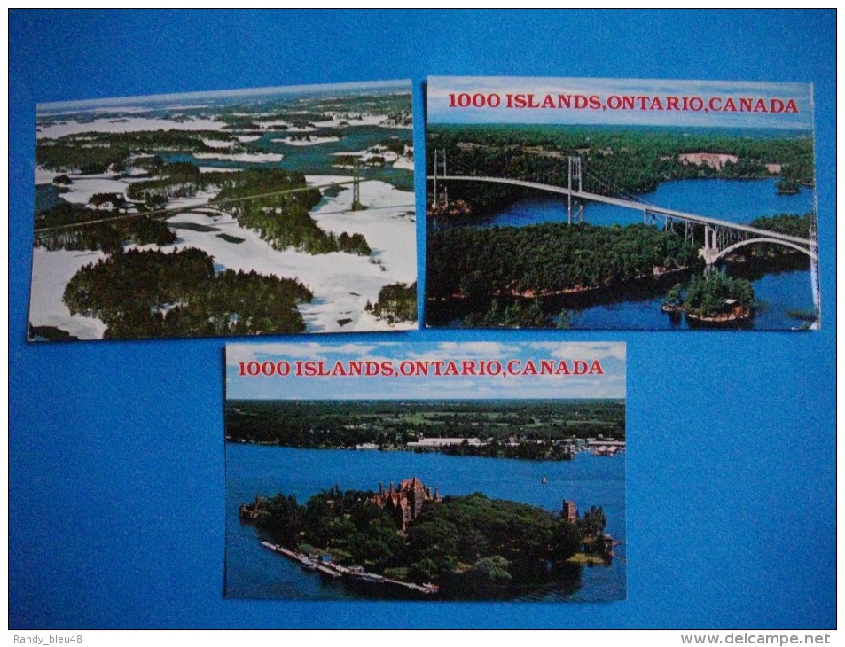 1000 ISLANDS   -  3 Cartes  -  Vues Diverses  -  Ontario - Thousand Islands