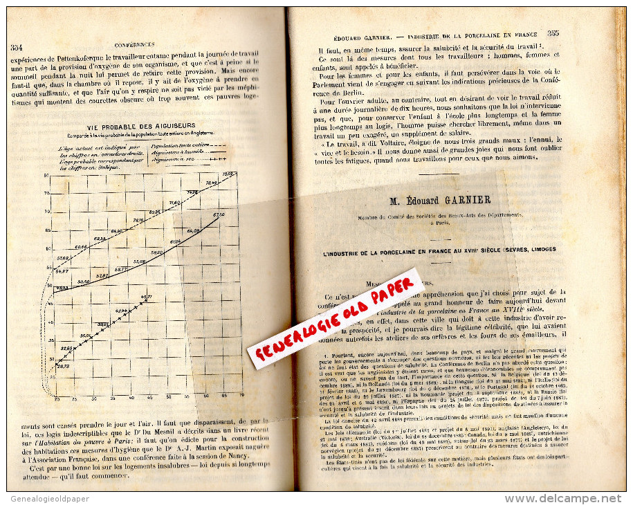 87 - LIMOGES - ASSOCIATION FRANCAISE POUR AVANCEMENT DES SCIENCES-19 E SESSION 1890- PORCELAINE-ST SAINT JUNIEN USINE