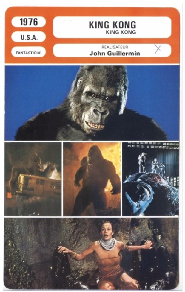 Fiche De Mr Cinéma KING KONG - Réalisateur John Guillermin - USA 1976 - Altri & Non Classificati