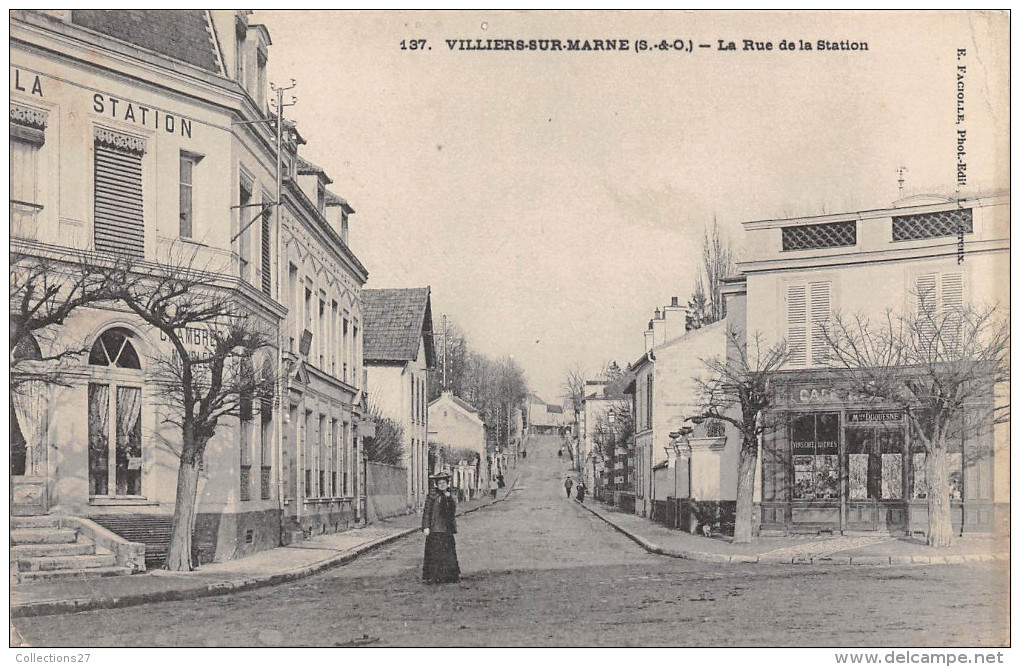 94-VILLIERS-SUR-MARNE- LA RUE DE LA STATION - Villiers Sur Marne