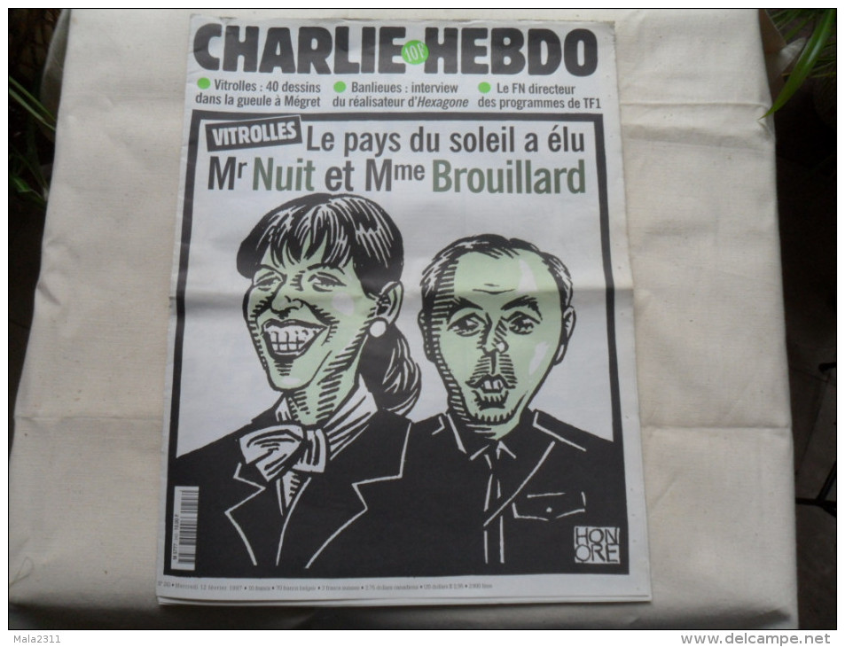 ANCIEN  CHARLIE HEBDO  N° 243 /  HONORE  / FEVR  1997 - Autre Magazines