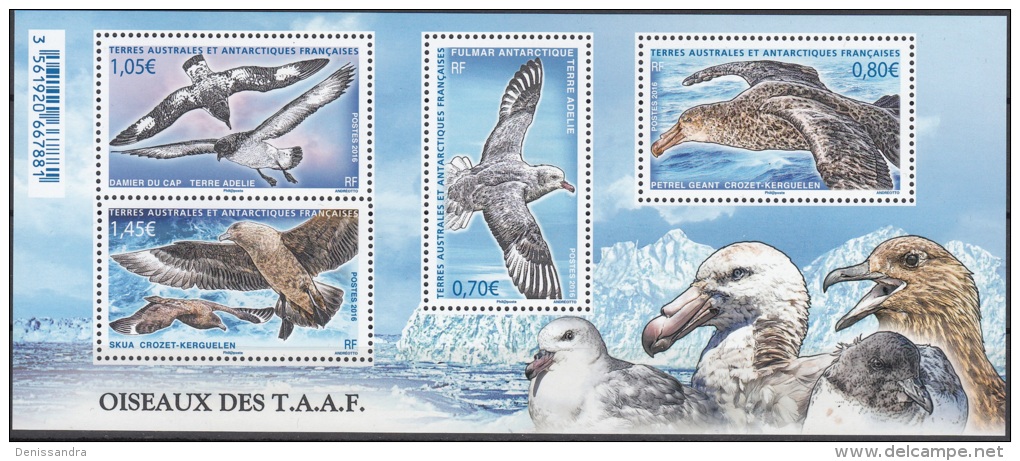 TAAF 2016 Yvert F770 Neuf ** Cote (2017) 8.00 Euro Oiseaux - Blocs-feuillets