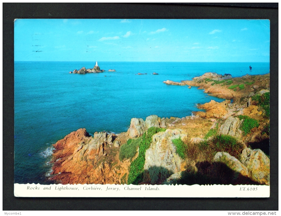 JERSEY  -  Corbiere Lighthouse  Used Postcard - Lighthouses