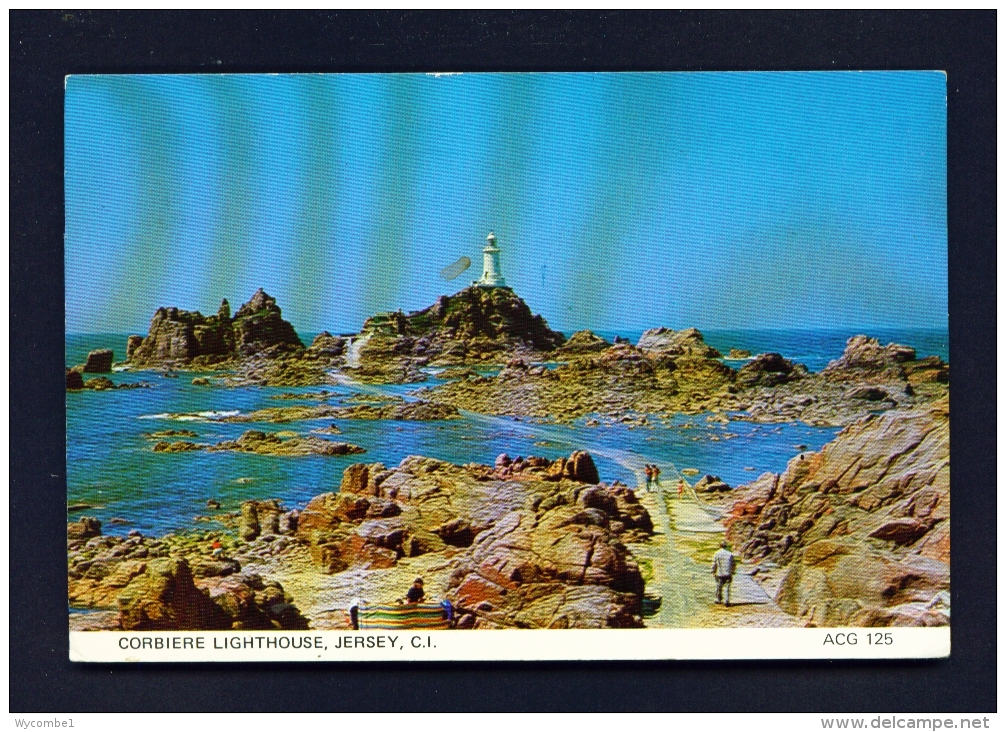 JERSEY  -  Corbiere Lighthouse  Used Postcard - Lighthouses