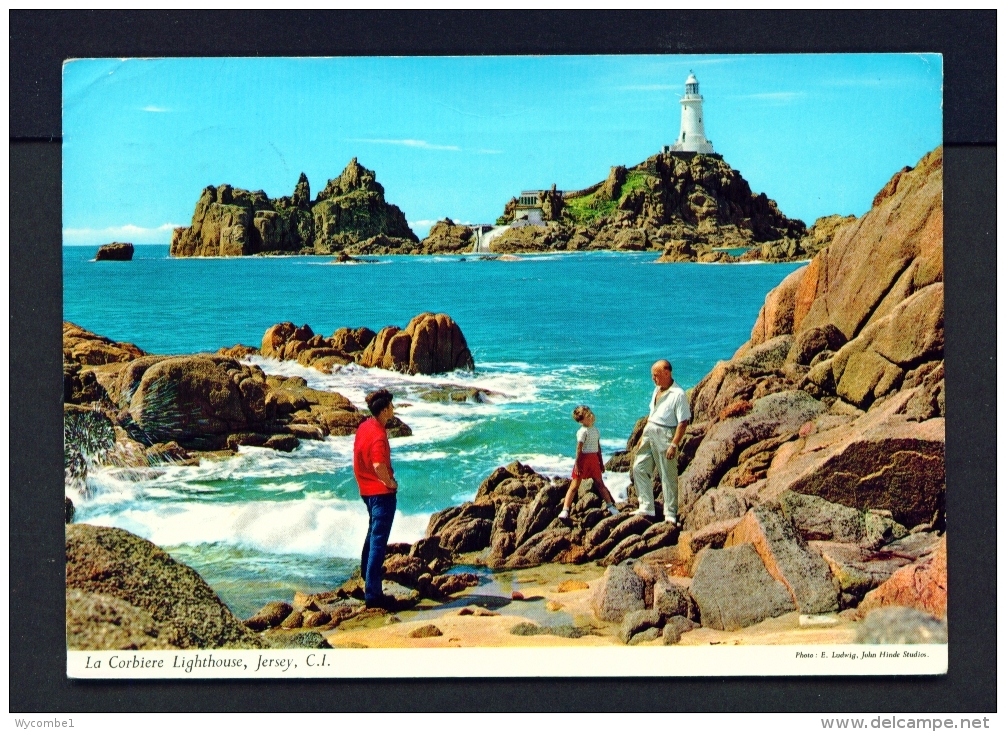 JERSEY  -  Corbiere Lighthouse  Used Postcard - Lighthouses
