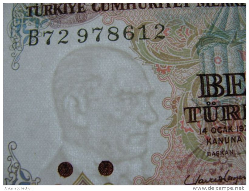 AC - TURKEY - 7th EMISSION 5 000 TL B 72 & 72 UNCIRULATED PAIR DIFFERENT WATERMARKS RARE - Turchia