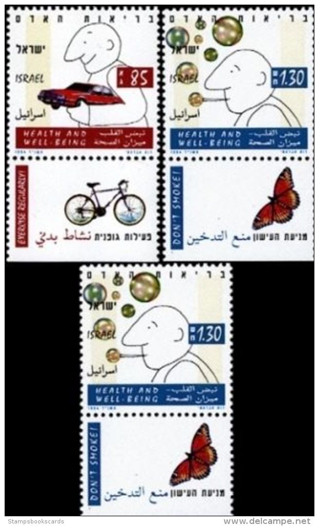 Israel Health & Wellbeing Stamps 1994 Mnh - Unused Stamps (with Tabs)