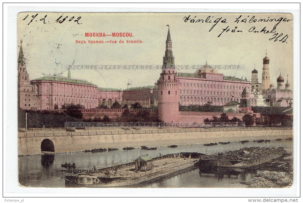 Moscou Russie Vue Du Kremlin 1902 (891) - Rusia