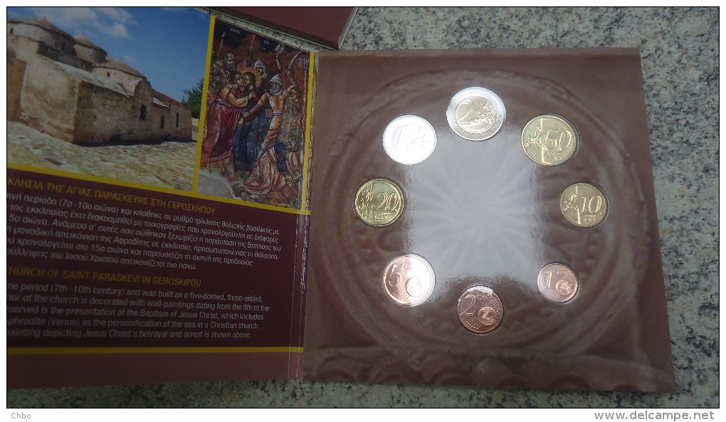 2 euro chypre 2016 Coffret BU 1 Cent à 2 Euro Chypre 2016 - Brillant Universel Officiel