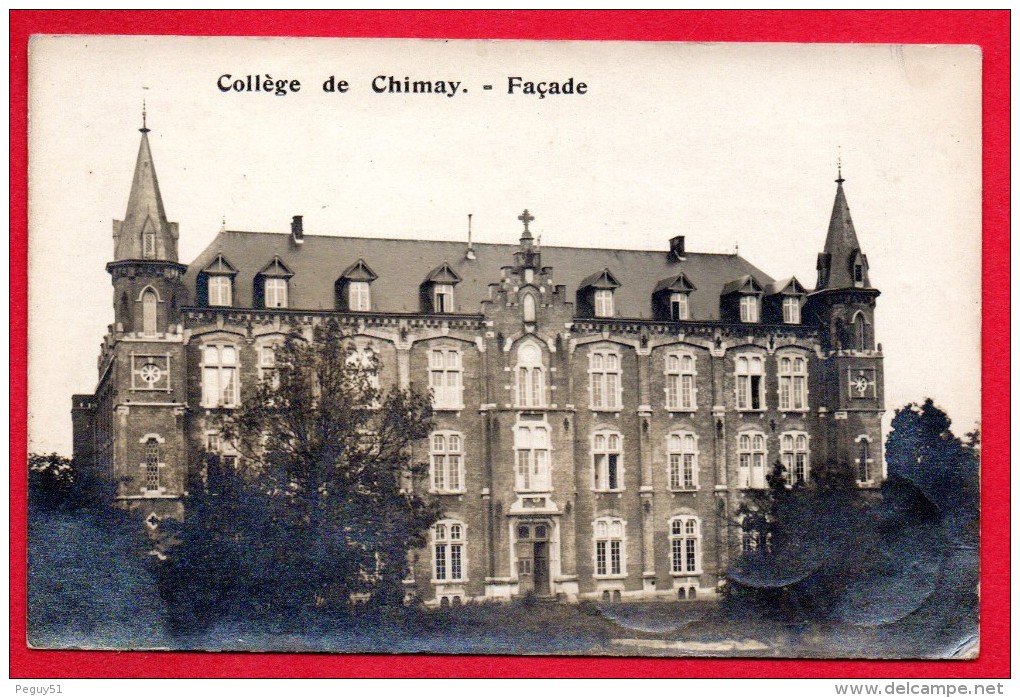 Chimay.  Collège  Saint- Joseph ( 1877). Façade. 1922 - Chimay