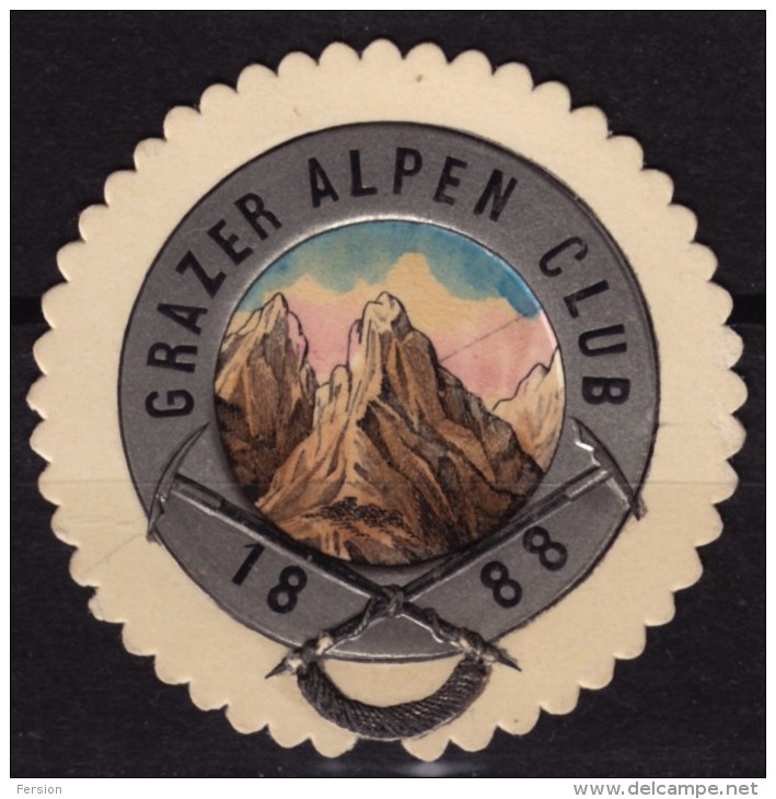 Mountaineer Climber CLUB GRAZ - Austria 1888 - Cover Close Label / Vignette / Cinderella - Not Used - Arrampicata