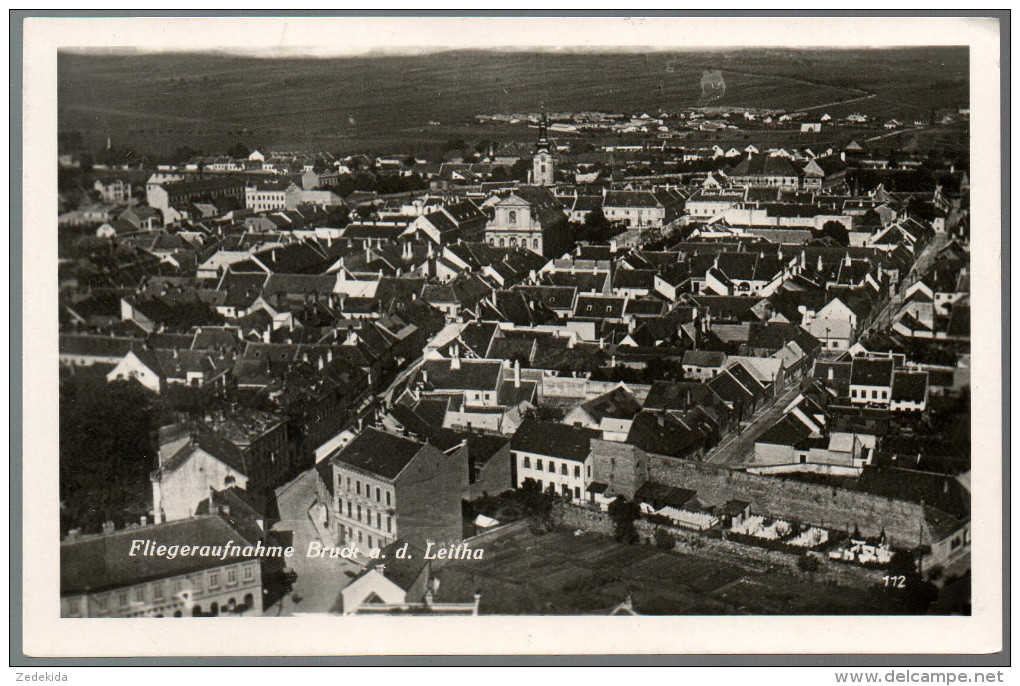 5024 - Alte Foto Ansichtskarte - Fliegeraufnahme Bruck An Der Leitha Feldpost 1943  RLM - Bruck An Der Leitha