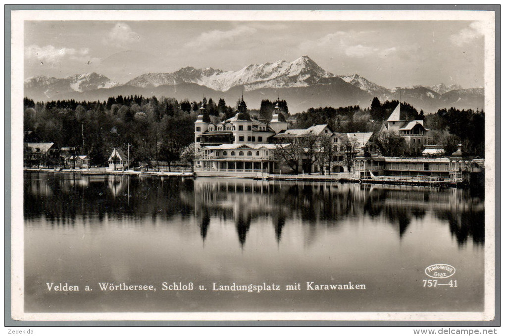 0499 - Alte Foto Ansichtskarte - Velden A. Wörthersee Schloß Landungsplatz Karawanken Feldpost 1939 Verlag Frank - Velden