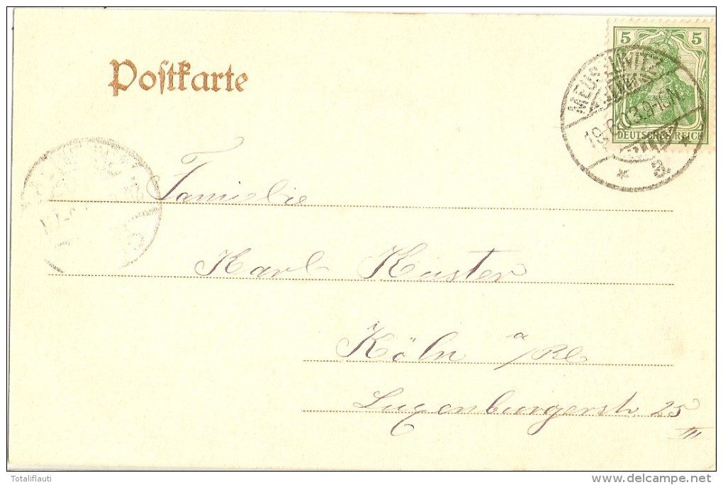 MEUSELWITZ Kaiserliches Postamt U Bahnhofstrasse Belebt 19.6.1903 Gelaufen - Meuselwitz