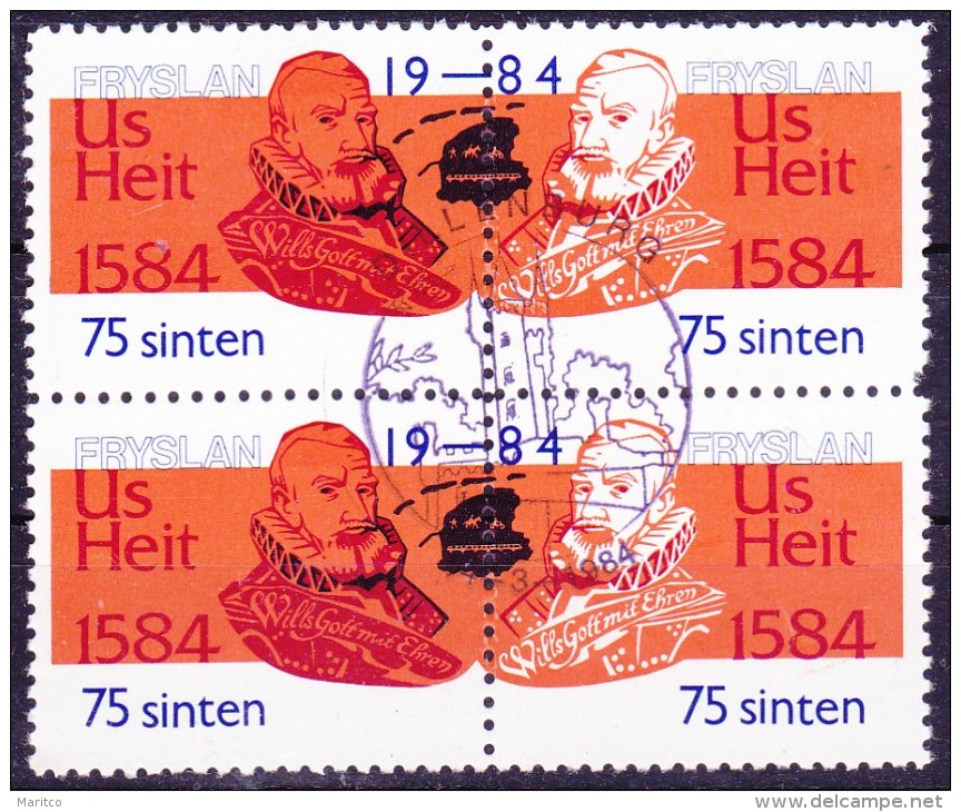 Nederland Stadspost Block Of 4 Us Heit1984  Bicycle Train - Wielrennen