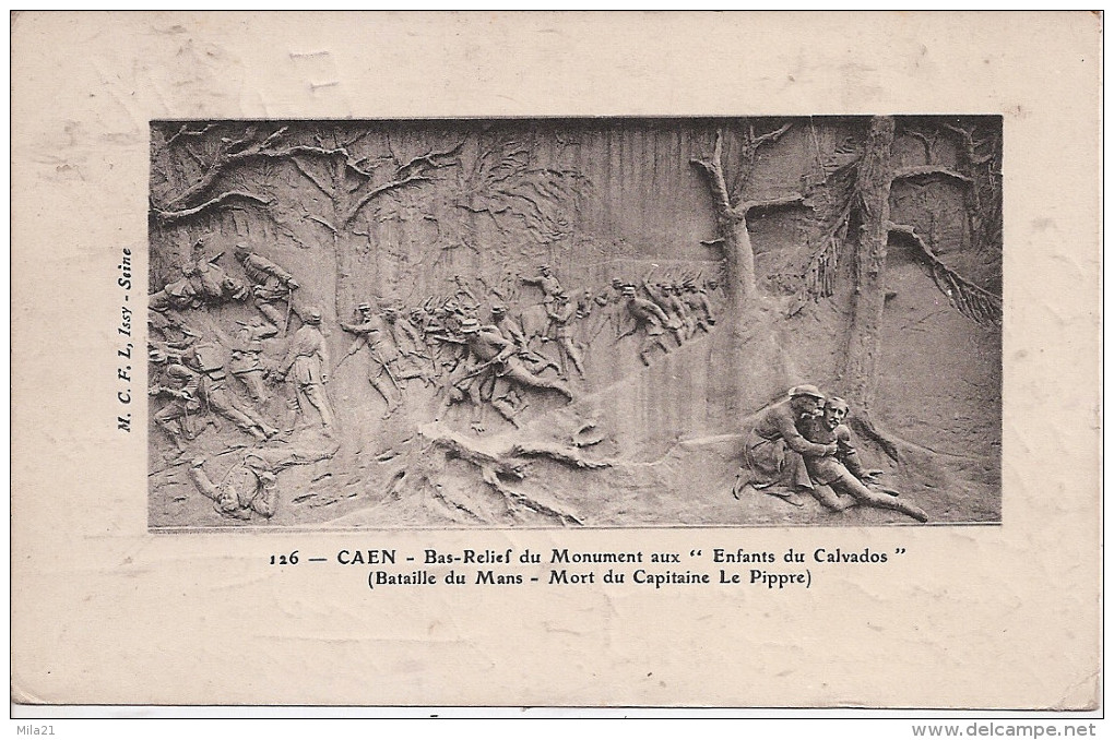 CAEN - Bas-Relief Du Monument Aux " Enfants Du Calvados " - Caen