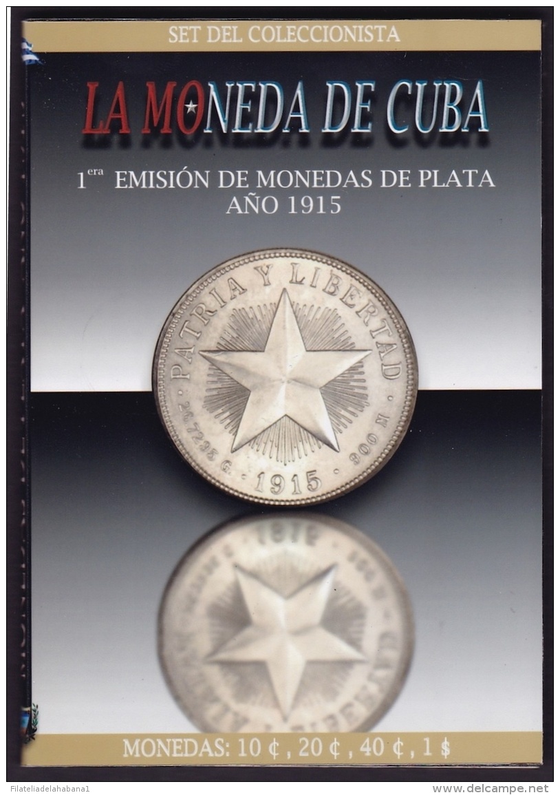 BK-SET-82 CUBA SPECIAL BOOK SILVER 1915 COMPLETE SET 10c-1$. STAR TYPE. - Cuba