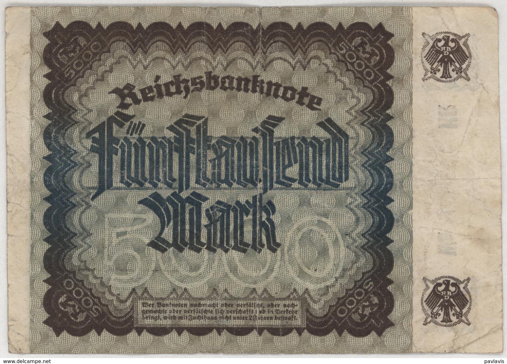 500 Mark - Reichsbanknote - German Reich / Deutsches Reich - Year 1922 - 500 Mark