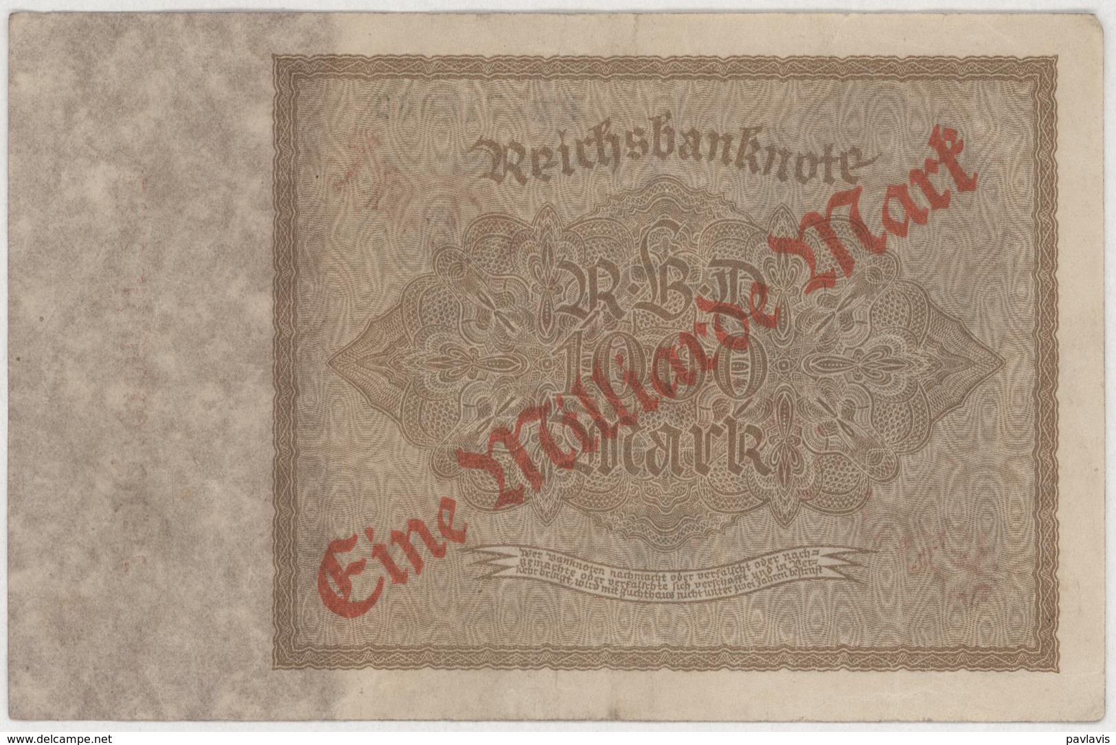 1 Milliarde Mark - Reichsbanknote - German Reich / Deutsches Reich - Year 1922 - 1 Milliarde Mark