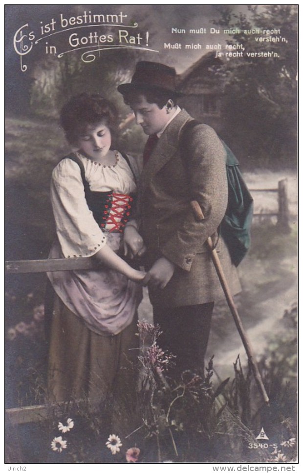 AK Liebespaar - Es Ist Bestimmt In Gottes Rat! - Ca. 1910 (23653) - Couples