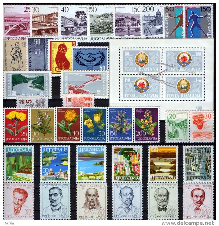 Yugoslavia 30 Complete Years From 1962 To 1991 Year Without Surcharge Stamps, MNH (**) - Collezioni & Lotti