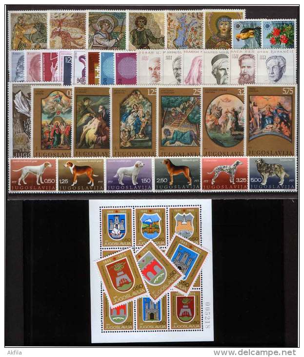 Yugoslavia 30 complete years from 1962 to 1991 year without surcharge stamps, MNH (**)