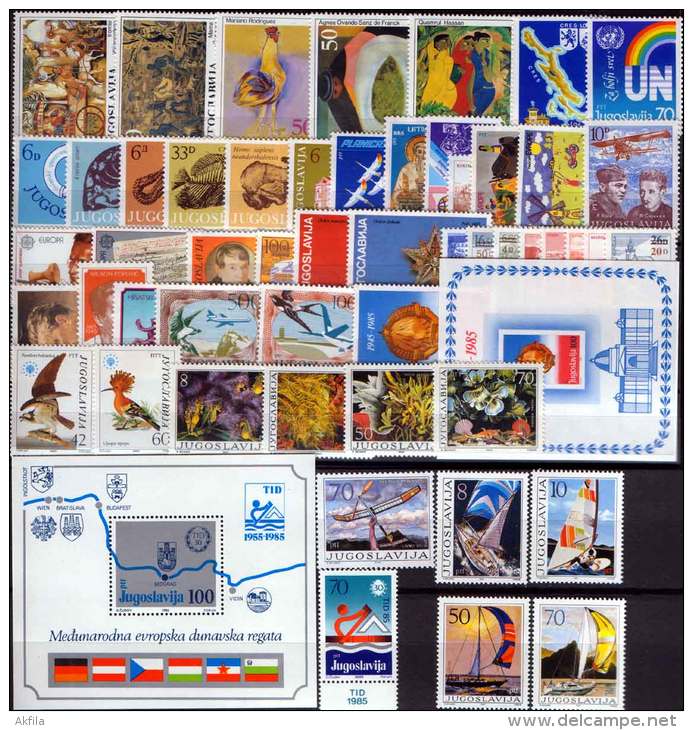 Yugoslavia 30 complete years from 1962 to 1991 year without surcharge stamps, MNH (**)