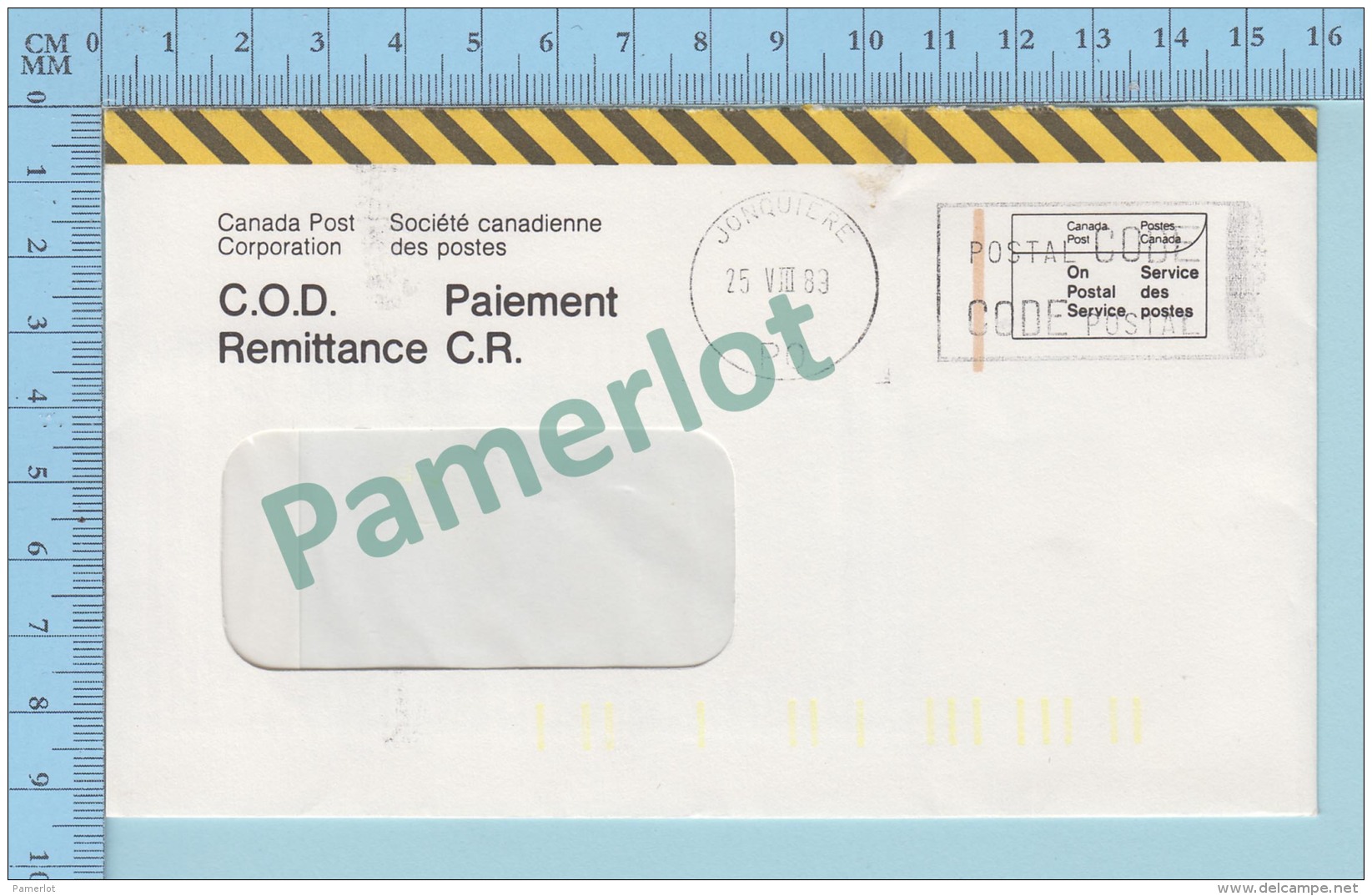 Canada- C.O.D. Remitance , EMA Canada Post Corporation, On Postal Service , Cover Jonquiere Quebec 1989 - 2 Scans - Perfin