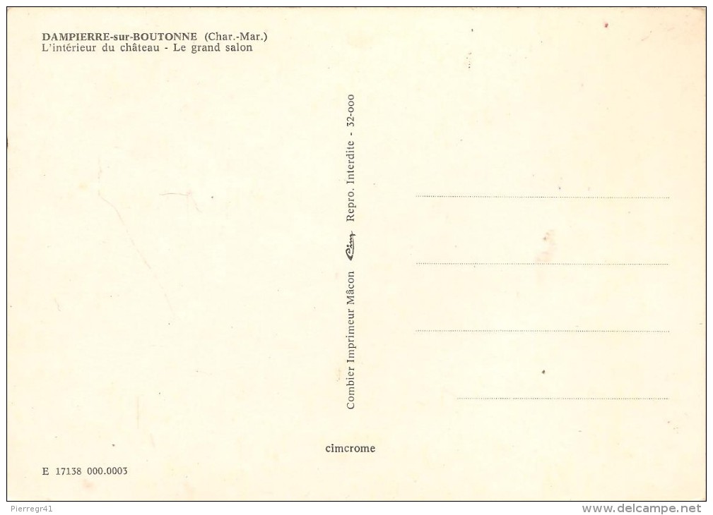 4-CPA-1960-17-DAMPIERRE Sur BOUTONNE-Le CHATEAU-VUE EXT Et INTERIEUR-TBE - Dampierre-sur-Boutonne