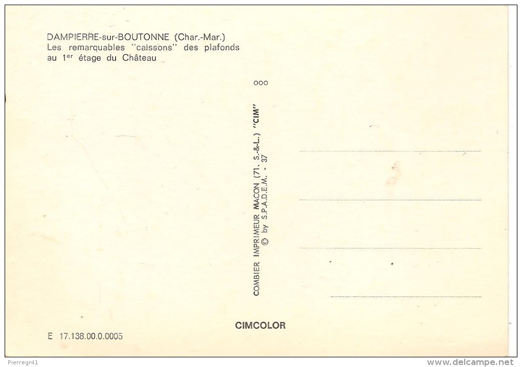 4-CPA-1960-17-DAMPIERRE sur BOUTONNE-Le CHATEAU-VUE EXT et INTERIEUR-TBE