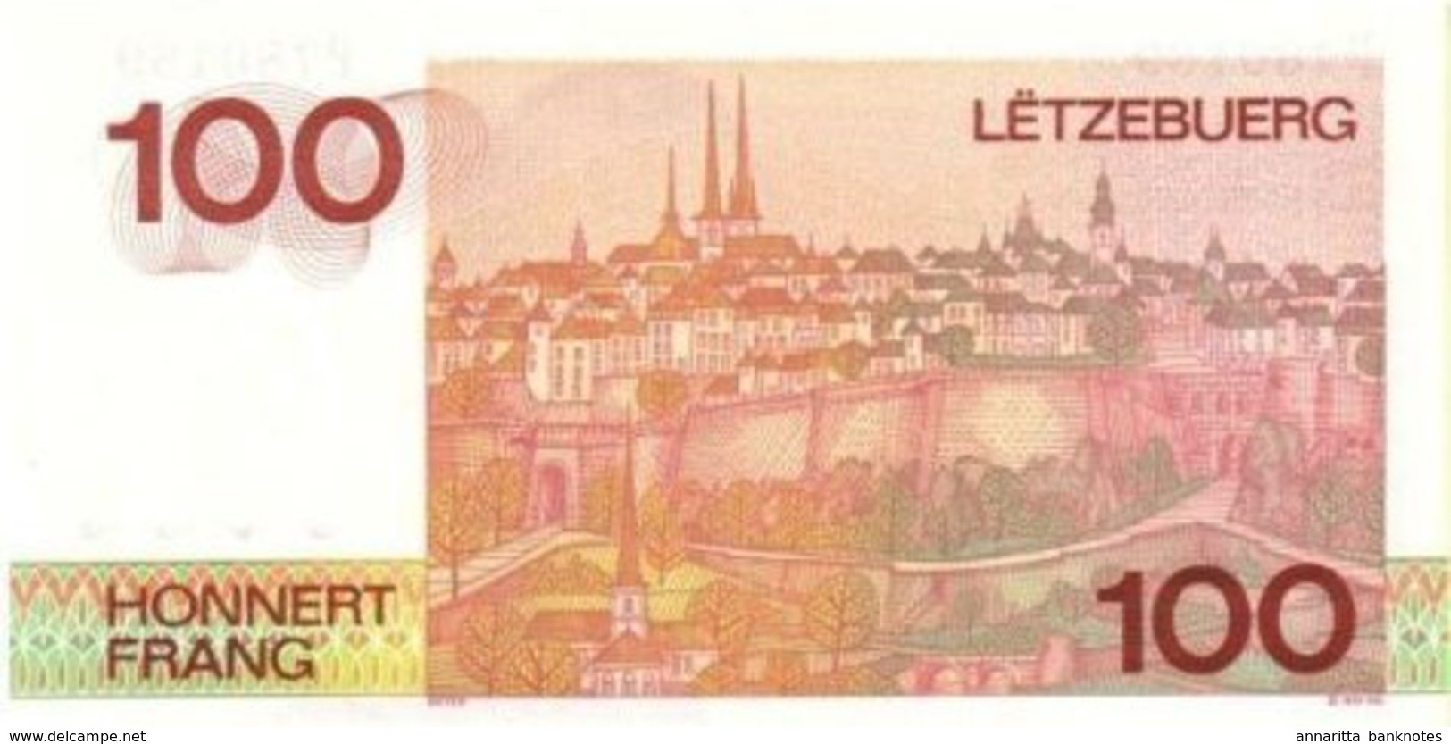 LUXEMBOURG 100 FRANCS ND (1992) P-58b UNC [LU58b] - Luxembourg