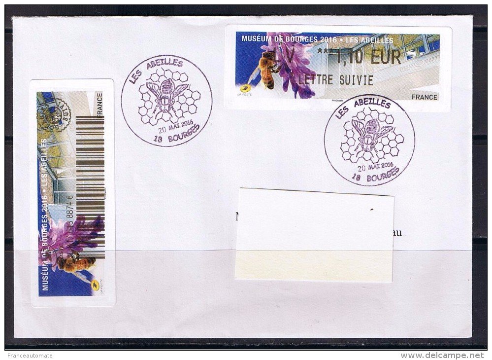 ATM, NABUCCO, IER, AVEC MENTION, LETTRE SUIVIE, LV 1.10€, FDC, 20 MAI 2016. - 2010-... Illustrated Franking Labels