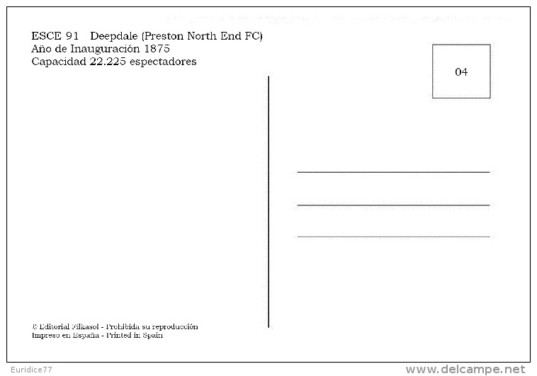 Stadium Deepdale (Preston North End FC,England) Postcard - Size: 15x10 Cm. Aprox - Calcio