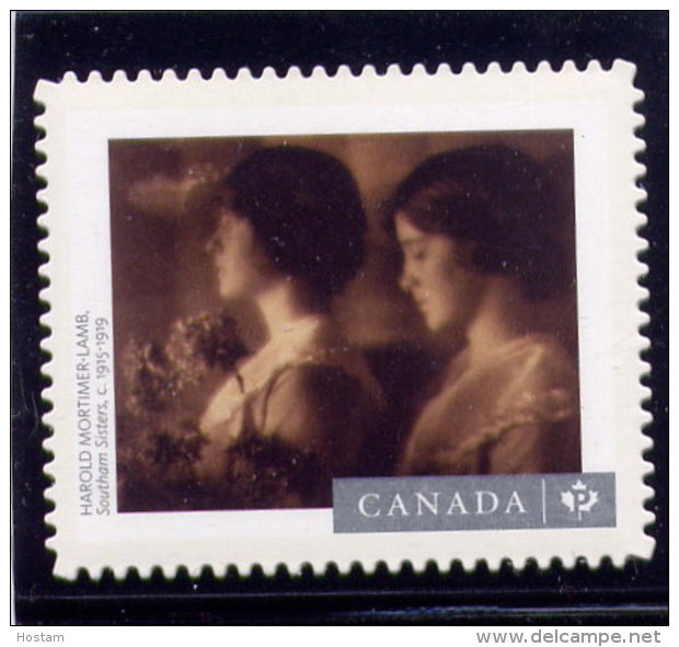 CANADA, 2015, # 2817i,  DIE CUT,  CANADIAN PHOTOGRAPHY :  Southam Sisters "P" STAMP - Timbres Seuls