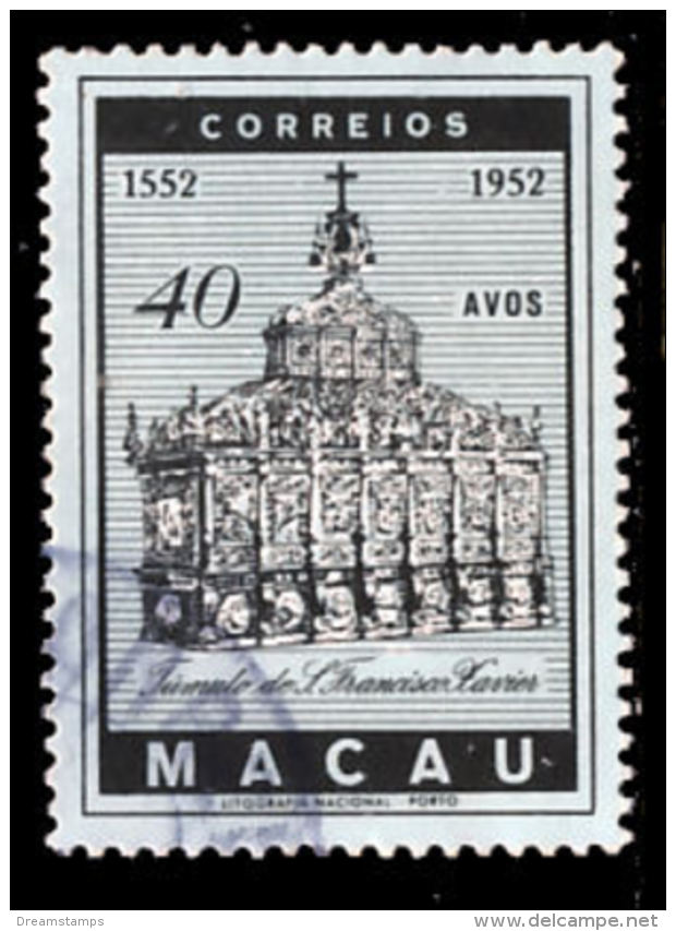 !										■■■■■ds■■ Macao 1952 AF#370ø St.Francisco De Xavier 40 Avos (x10585) - Oblitérés