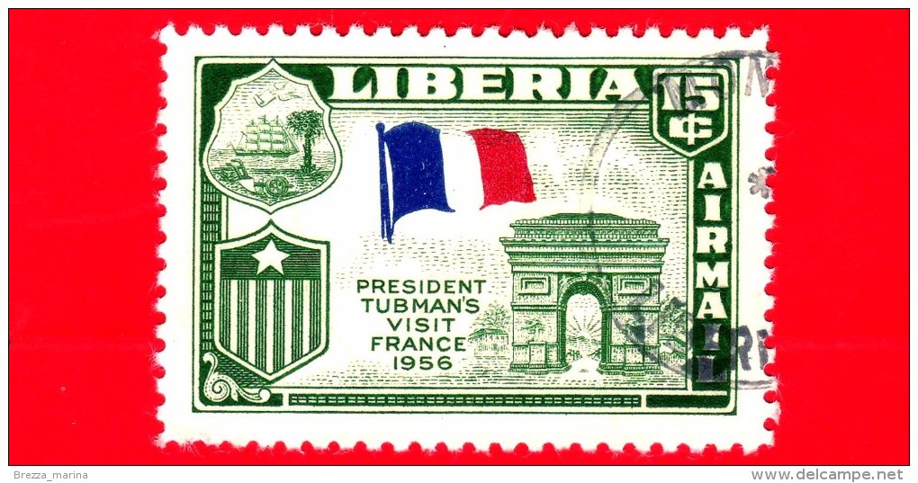 LIBERIA - Nuovo - 1958 - Presidente Tubmans Visita La Francia - 15  P. Aerea - Liberia